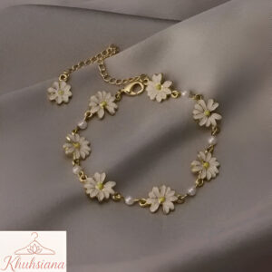 Unique Flower bracelets For Women and Girls Gold Plated and adjustable Bracelet