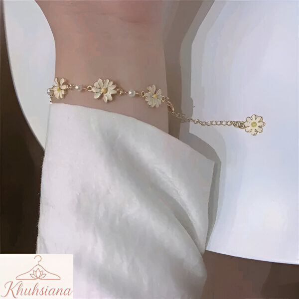 Unique Flower bracelets For Women and Girls Gold Plated and adjustable Bracelet - Image 4