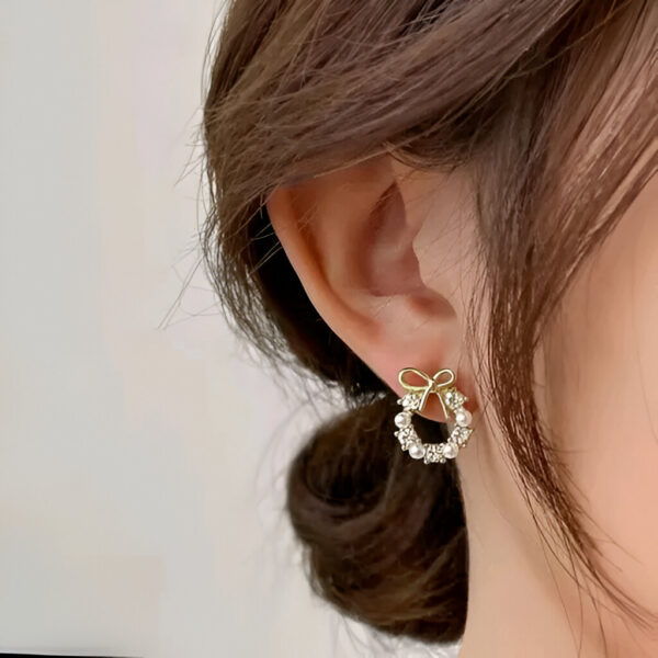 Combo Pack of 2 Korean Stud Earrings For Women And Girls - Image 4