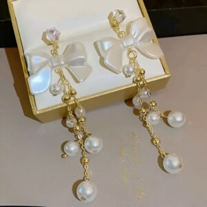 White Beautiful Earrings