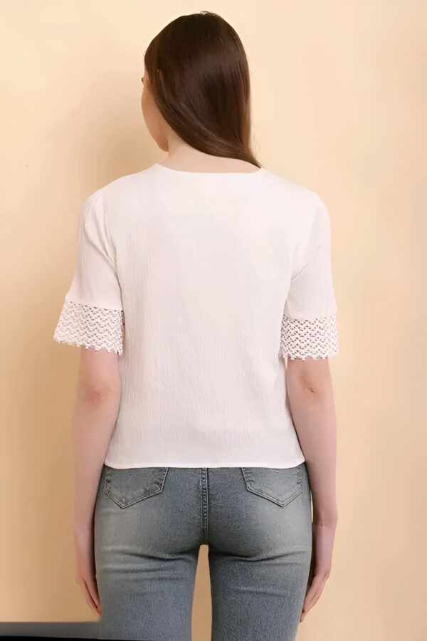 Women's white cotton top - Image 3