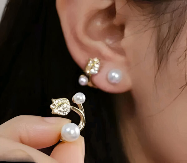 Stud Earrings Gold Plated Amazing Korean - Image 3
