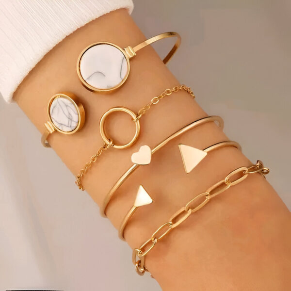 5 Gold Plated Multi Strand Bracelet For Women