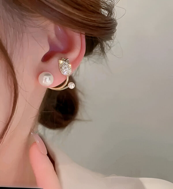 Stud Earrings Gold Plated Amazing Korean - Image 2