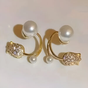 Stud Earrings Gold Plated Amazing Korean