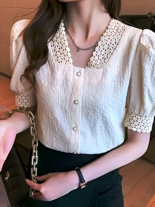 Women's white cotton top