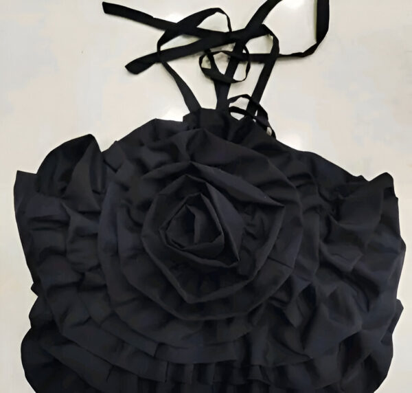 Rose Patterned Halter Neck Top - Image 6